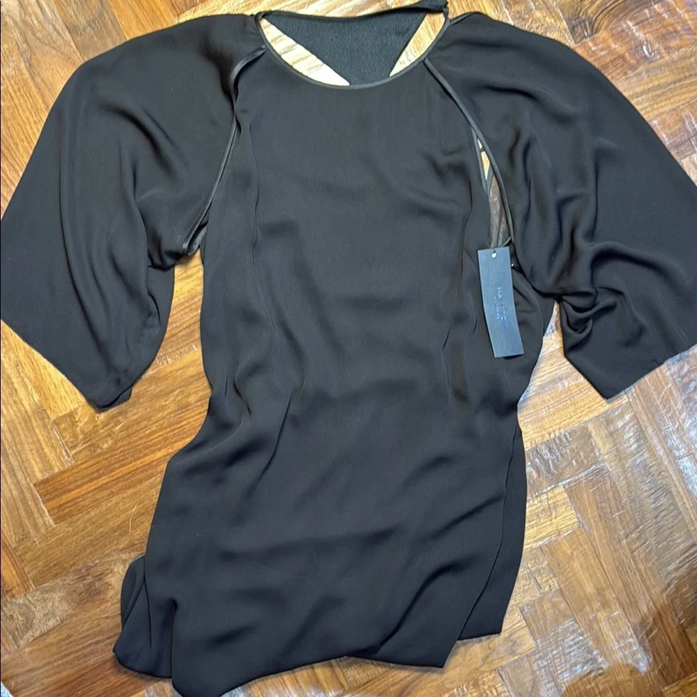 NWT Halston Heritage Black Cutout Dress β Size 14 | MSRP $375 - Picture 1 of 6